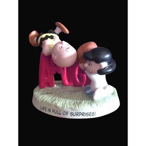 Peanuts Gallery "Fall Ball" Lucy Charlie‎ ARGH Figurine Numbered hallmark